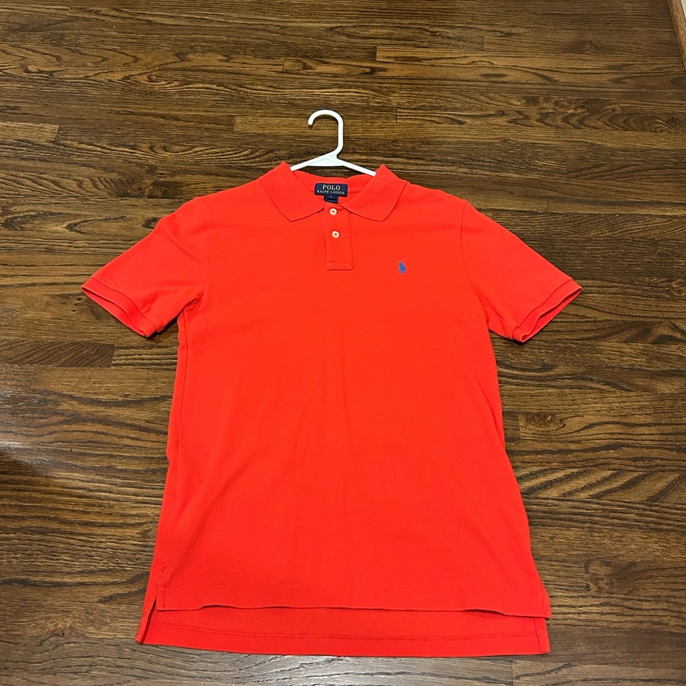 Polo by Ralph Lauren Reddish Orange Casual Polo Shirt